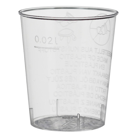 Vaso de Plástico PS Cristal Chupito 20ml (2.700 Uds)