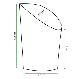 Vaso Desechable Antigrasa Carton Efecto Kraft Pequeño (55 Uds)