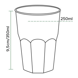 Vaso de Plástico "Frost" Naranja PP 350ml (20 Uds)