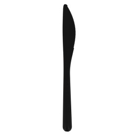 Cuchillo Reutilizable PP Mineral “Hércules” Negro 185mm (1.000 Uds)