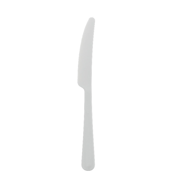 Cuchillo Reutilizable PP Mineral “Gaia” Blanco 197mm (1.200 Uds)