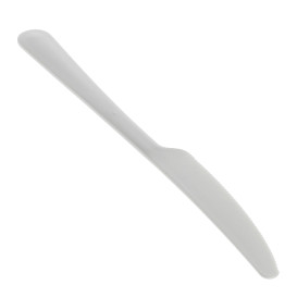 Cuchillo Reutilizable PP Mineral “Gaia” Blanco 197mm (1.200 Uds)