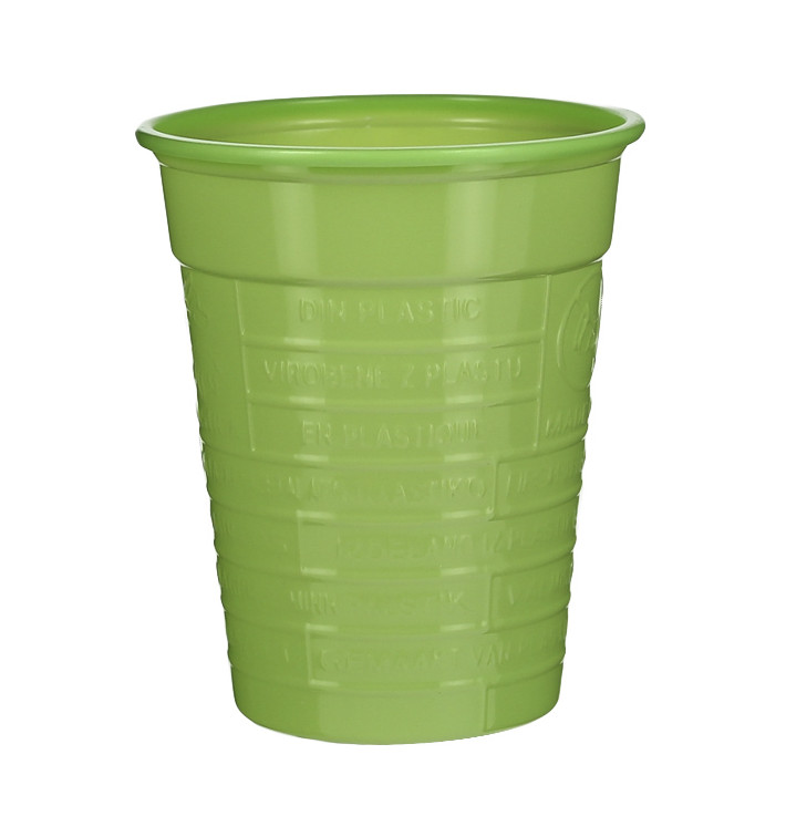 Vaso de Plástico PS Verde Lima 200ml Ø7cm (50 Uds)
