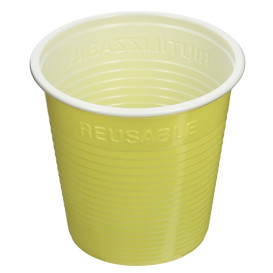 Vaso de Plástico PS Bicolor Amarillo 230 ml (420 Uds)