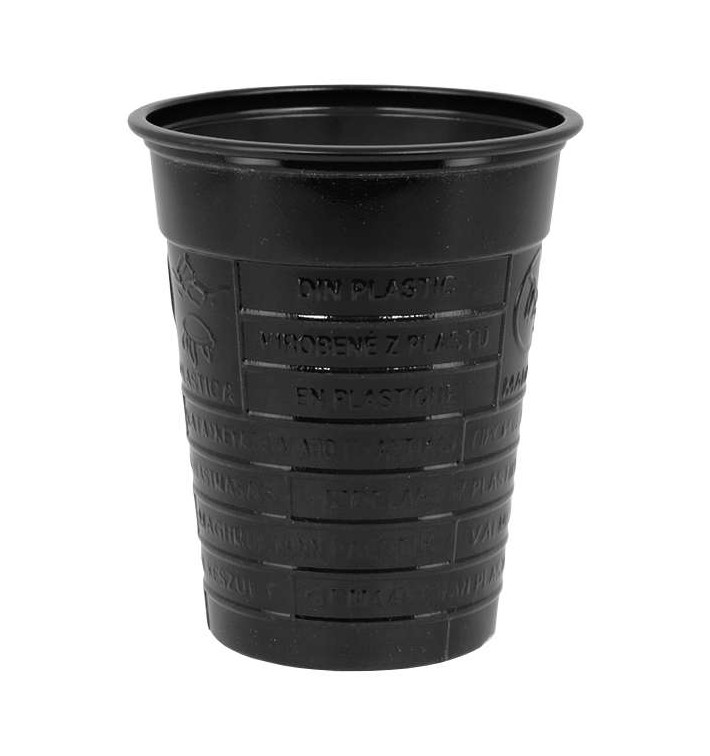 Vaso de Plástico PS Negro 200ml Ø7cm (1.500 Uds)