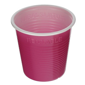 Vaso Reutilizable PS Bicolor Fucsia 160ml (450 Uds)