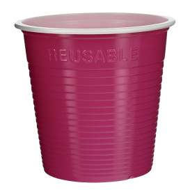 Vaso Reutilizable PS Bicolor Fucsia 160ml (450 Uds)