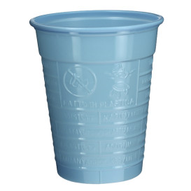 Vaso de Plástico PS Azul Claro 200ml Ø7cm (50 Uds)