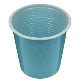 Vaso Reutilizable Económico PS Bicolor Turquesa 230ml (420 Uds)