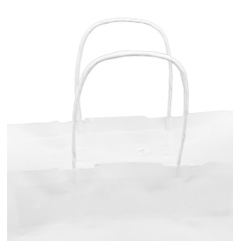 Bolsa Papel Kraft Blanca con Asas 100g/m² 32+12x41cm (200 Uds)