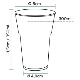 Vaso Reutilizable Económico PS "Diamant" Cristal 350ml Ø8,0cm (400 Uds)