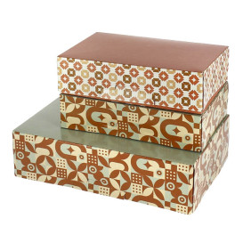 Caja para Dulces y Bombones Menta Chocolate 19,5x13,5x5,3cm (100 Uds)