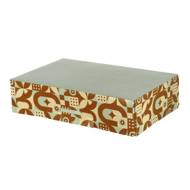 Caja para Dulces Menta Chocolate 17,5x11,5x4,7cm (600 Uds)