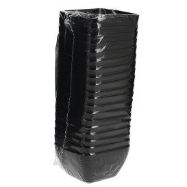 Bol de Plástico Degustacion Negro 5x5x3 cm 75ml (20 Uds)