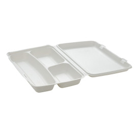 Envase MenuBox Caña de Azúcar Blanco 3C 380x483x61,5mm (50 Uds)