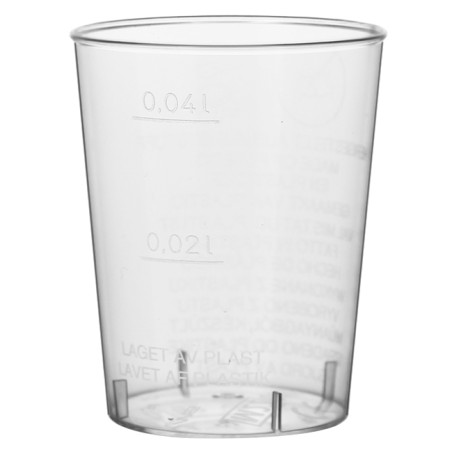 Vaso de Plástico Transparente PS Cristal 40ml (2.000 Uds)