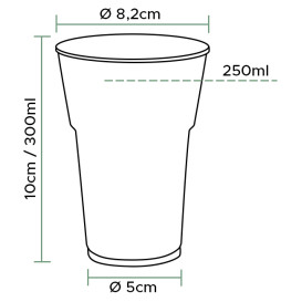 Vaso Reutilizable PS "Diamant" Cristal 300ml Ø8,0cm (400 Uds)