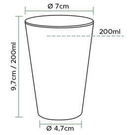 Vaso "Ribbed" PS Transparente 200 ml (25 Unidades)