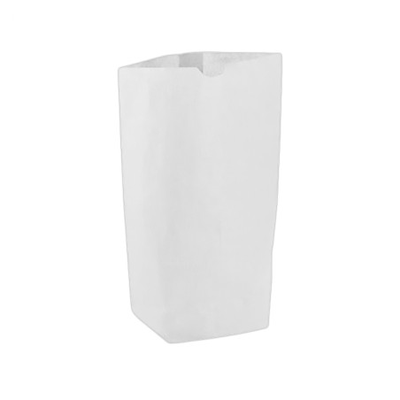 Bolsa de Papel Cilíndrica con Base Hexagonal Blanco 19x26cm (50 Uds)