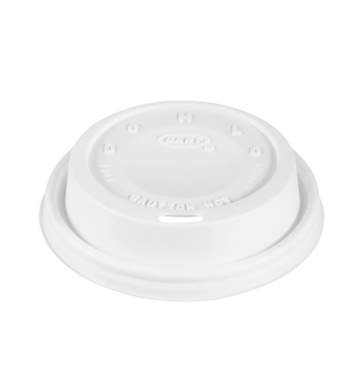 Tapa Travel PS para Vaso "Cappuccino" Blanca Ø8,6cm (100 Uds)