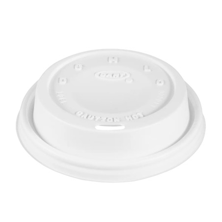 Tapa Travel PS para Vaso "Cappuccino" Blanca Ø8,6cm (100 Uds)