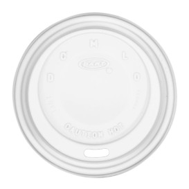 Tapa Travel PS para Vaso "Cappuccino" Blanca Ø8,6cm (100 Uds)