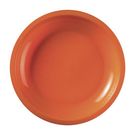 Plato Reutilizable PP Llano Naranja Round Ø18,5cm (600 Uds)