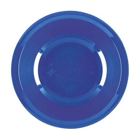 Plato Duro Reutilizable PP Hondo Azul Mediterraneo "Round" Ø19,5cm (50 Uds)