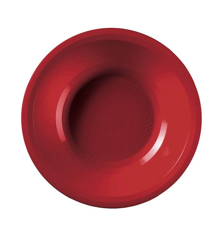 Plato Hondo Reutilizable PP Rojo Round Ø19,5cm (600 Uds)
