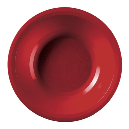 Plato Hondo Reutilizable PP Rojo Round Ø19,5cm (600 Uds)