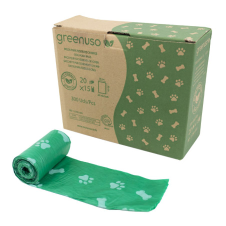 Bolsa Compostable 23x32cm Perros Biodegradable rollos R20x15 (300 Uds) 