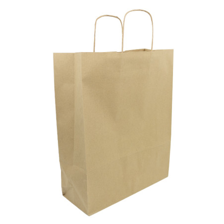 Bolsa Papel Kraft con Asas 115g/m² 35+16x44cm (200 Uds)