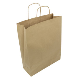 Bolsa Papel Kraft con Asas 100g/m² 32+12x40cm (250 Uds)