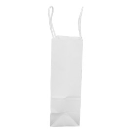 Bolsa Papel Kraft Blanca con Asas 100g/m² 18+8x24cm (300 Uds)