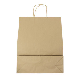 Bolsa Papel Kraft Hawanna con Asas 100g/m² 32+12x41cm (200 Uds)