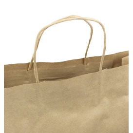 Bolsa Papel Kraft Hawanna con Asas 100g/m² 32+12x41cm (200 Uds)