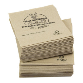 Servilletas de Papel Miniservis Kraft Frases 17x17cm (200 Uds)