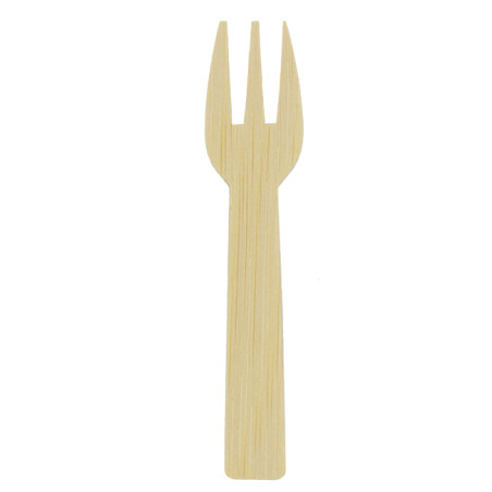Mini Tenedor de Bambú 7,5cm en caja (1.200 Uds)