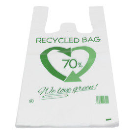 Bolsa Plástico Camiseta 70% Reciclado 30x40cm G200 (100 Uds)