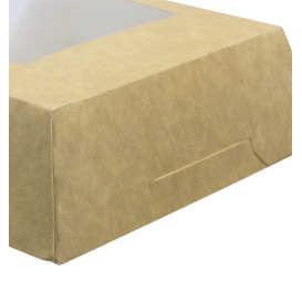 Caja de Cartón Kraft con Ventana 120x120x40mm (500 Uds)