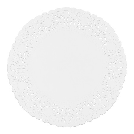 Rodal de Papel Calado Blanco Litos Ø18cm (250 Uds)