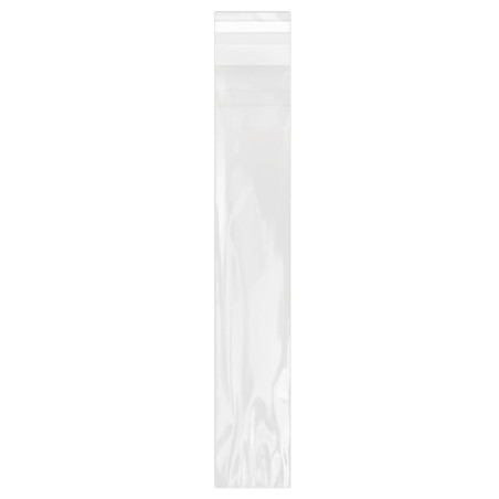 Bolsas de Plástico Biorientado con Solapa Adhesiva 7x40 cm G-160 (100 Uds)