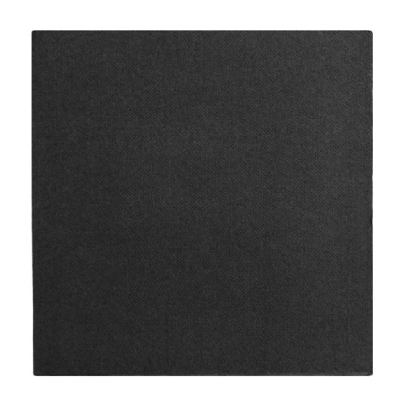 Servilleta de Papel Negro 2C Punta-Punta 33x33cm (50 Uds)