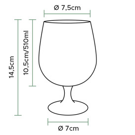 Copa Reutilizable TRITAN para Cerveza Ø75mm 510ml (1 Ud)
