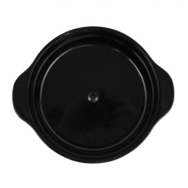 Cazuela de Plástico con Asas Negro 52ml (50 Uds)