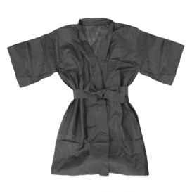 Bata Kimono en TST PP Con Cintas y Bolsillo Negro XL (100 Uds)