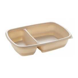 Envase de Plástico PP 2C Crema 900ml 23x16,5x5cm (75 Uds)