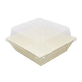 Tapa de Plástico PET para Envase 480ml 14,3x12,3cm (144 Uds)