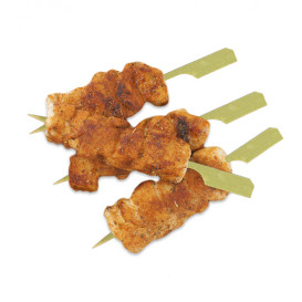 Pinchos de Bambú Decorados "Golf" Verde Natural 9cm (100 Uds)