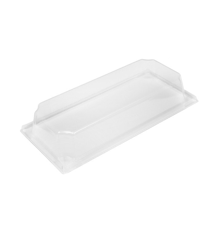 Tapa de Plástico PET para Envase 410ml 19,6x8,6cm (12 Uds)